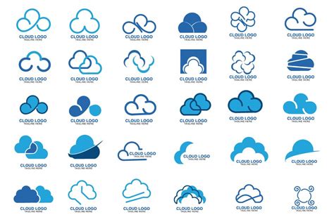 Set of Cloud logo Design (551087) | Logos | Design Bundles