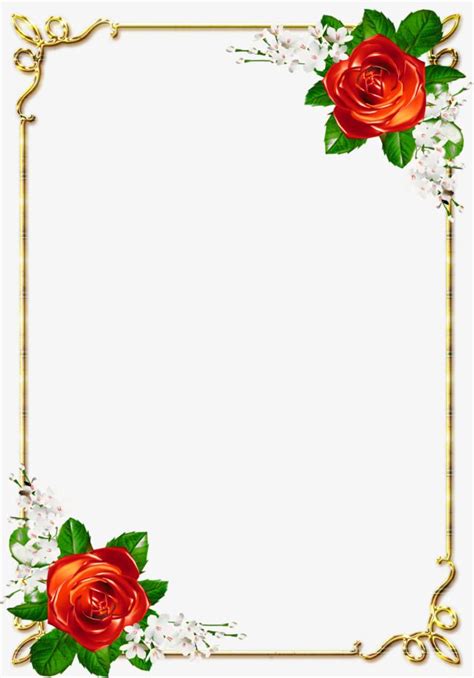 Rose Border PNG Images, Rose Clipart, Frame, Continental PNG ...