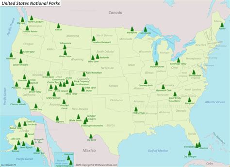 National Parks America Map - Australia Map