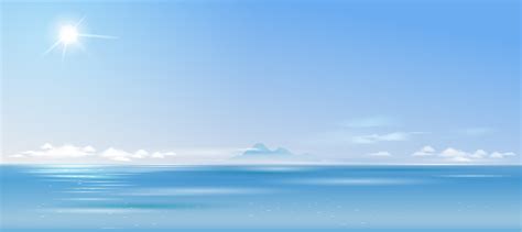 Background cloudy landscape over the sea. Panoramic wide banner. Nature ...