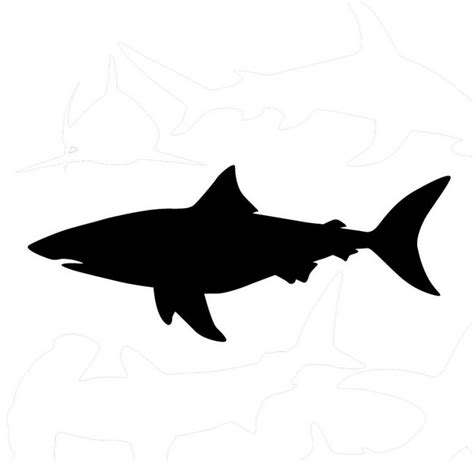 Bull Shark Silhouette at GetDrawings | Free download