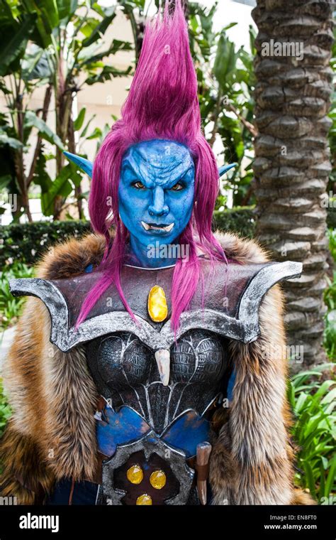 Cosplayer Jessica LG dressed as a troll from the video game World of ...