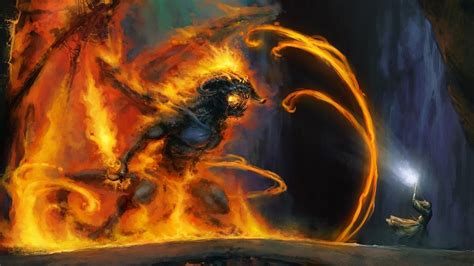 1920x1080 balrog gandalf digital art fantasy art devils death the lord ...