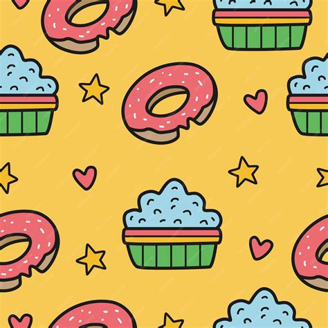 Premium Vector | Kawaii doodle cartoon food design