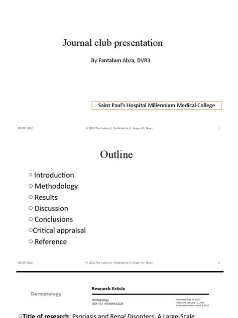 Journal Club Presentation | PDF