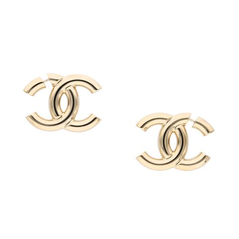 Chanel Light Gold Metal CC Earrings, 2017 Available For Immediate Sale ...