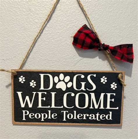 Wooden Dog Sign, Funny Pet Quote, Rustic Wall Decor, Dog Lover Gift ...