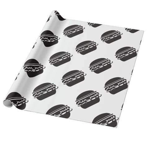 Burger Wrapping Paper | Zazzle | Food wrapping paper, Burger packaging ...