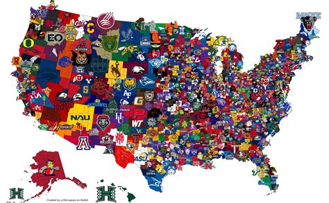 Expanded Imperialism Base Map - FBS, FCS, D2, D3, NAIA, NJCAA, and ...