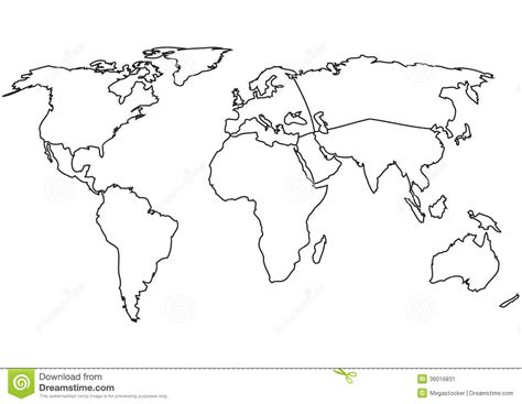 12 Vector World Map Continents Images - Free Map of World Continents ...