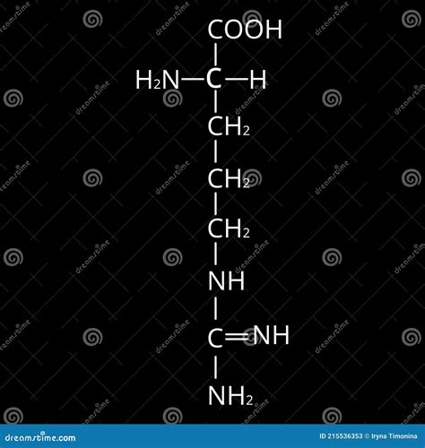 Arginine Amino Acid. Chemical Molecular Formula Arginine Amino Acid ...