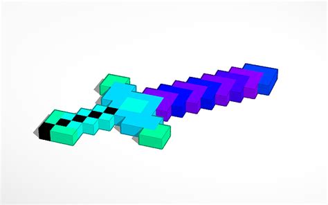 3D design Minecraft Galaxy Sword | Tinkercad