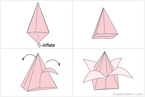 How to Make an Origami Tulip Flower & Stem