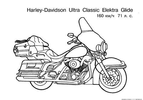 Harley davidson coloring pages to download and print for free