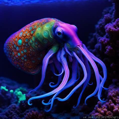 Purple fantasy squid - AI Generated Artwork - NightCafe Creator