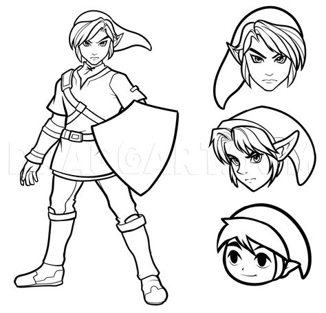 How To Draw Link Easy, Step by Step, Drawing Guide, by Dawn | dragoart ...