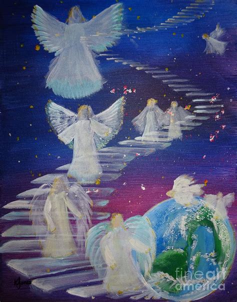 Stairway to Heaven Painting by Karen Jane Jones