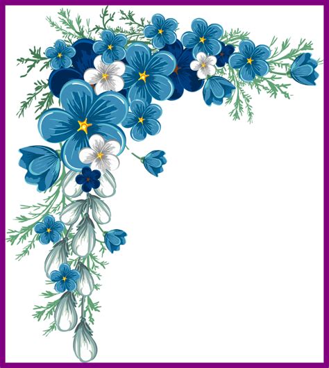 Transparent Png Corner Flower Border Design Drawing Corner Design Png ...