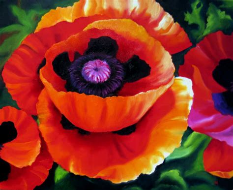 Nel's Everyday Painting: Red Poppies - SOLD