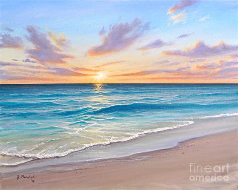 Seascape Painting - Sunrise Splendor by Joe Mandrick | Sunrise art ...