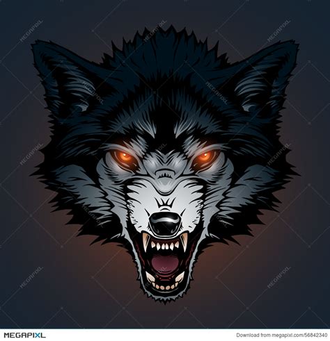 Angry Wolf Face Drawing at GetDrawings | Free download