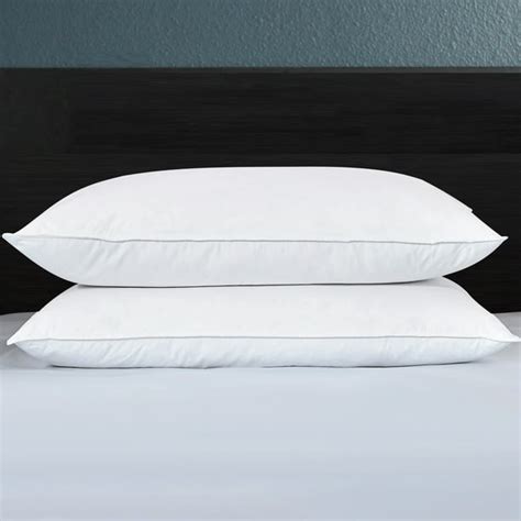 Puredown 2 Pack Firm Feather Bed Pillows for Side and Back Sleepers ...