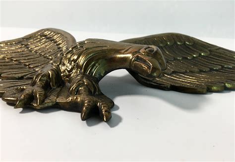 Vintage LARGE Brass / Metal Eagle Wall Hanging Circa 1970s - Federal ...