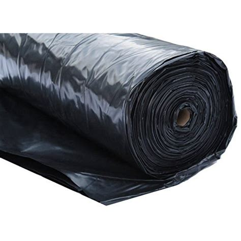 6 Mil Polyethylene Black Plastic Poly Sheeting Roll (20 FT x 100 FT ...