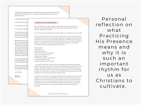 Practicing His Presence Prayer Guide Printable, Prayer Journal, the ...