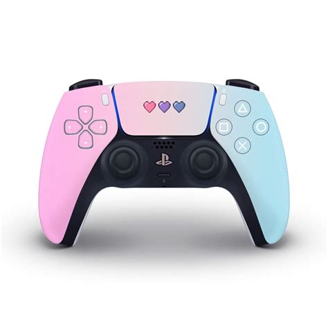 8-Bit Pink & Blue Hearts PS5 Controller Skin in 2021 | Blue heart, Pink ...