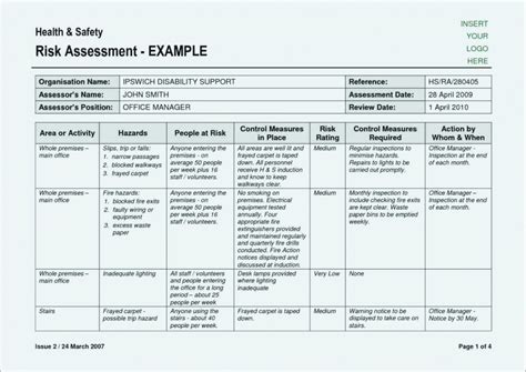 Risk Assessment Template Army - Printable Word Searches