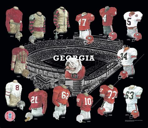 University of Georgia Bulldogs Football Uniform and Team History ...