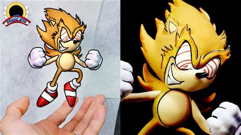 [FNF] Making Fleetway Sonic Sculpture Timelapse [VS SONIC.EXE 2.0 ...