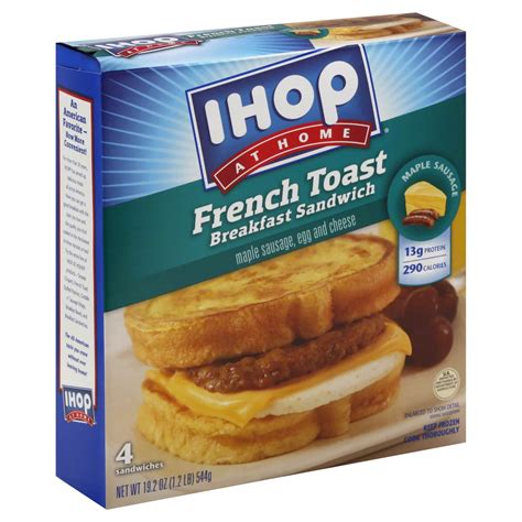 IHOP French Toast Breakfast Sandwich with Maple Sausage Egg and Cheese ...