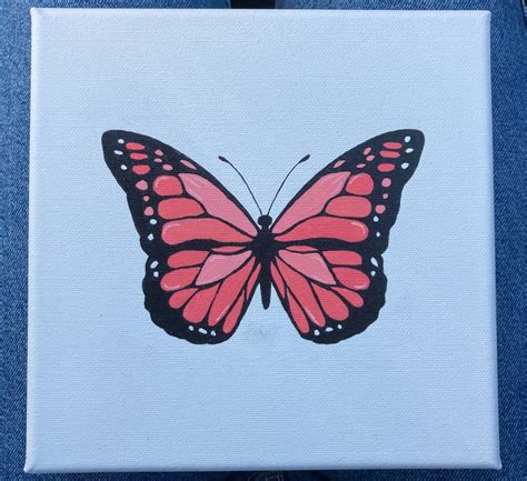 pink butterfly painting | Butterfly painting, Butterfly art painting ...