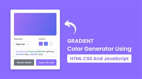 Build A Gradient Color Generator in HTML CSS & JavaScript