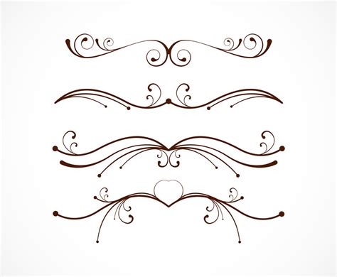 Fancy Floral Line Vectors Vector Art & Graphics | freevector.com