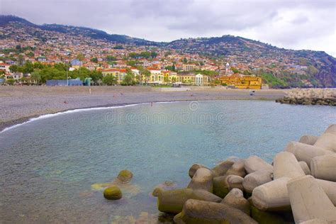 Beach in Funchal, Madeira editorial photo. Image of natural - 96095361