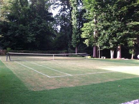 #grass tennis court | Tennis court backyard, Tennis court design ...