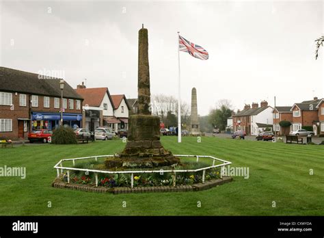 The cross in the centre of Meriden that marks the centre of England ...