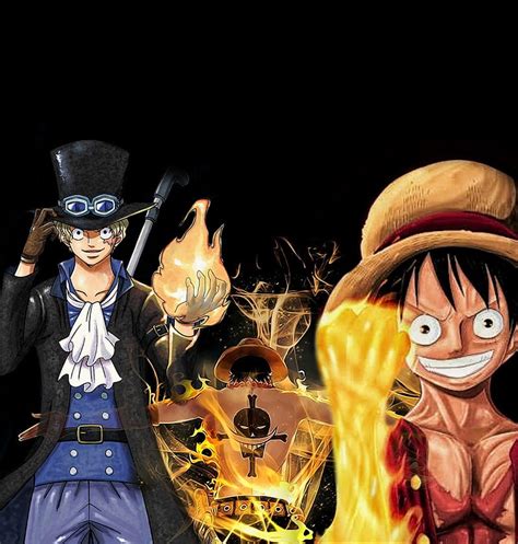 ASL, ace, anime, brothers, fire, luffy, one piece, sabo, HD phone ...