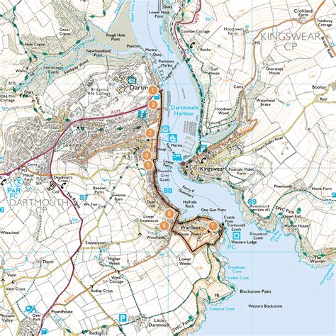 Dartmouth Castle - Printable Walk | Dartmouth castle, South west coast path, Dartmouth