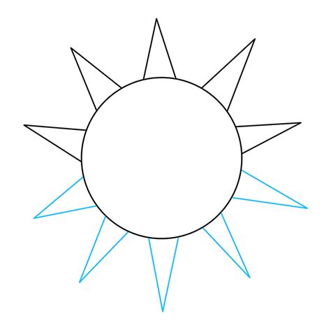 How to Draw a Smiling Sun - Really Easy Drawing Guides