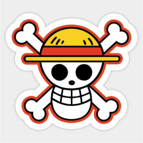 Luffy Straw Hat Pirates Logo - Straw Hat Pirates - Sticker | TeePublic