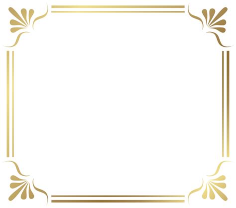 Gold Border Frame PNG File | PNG Mart