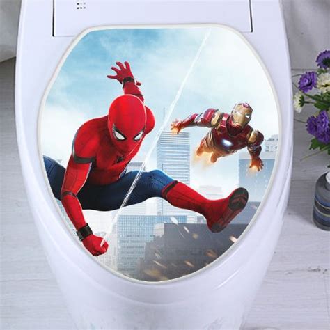 Spider-Man And Iron Man Toilet Seat Cover | Toilet seat cover ...