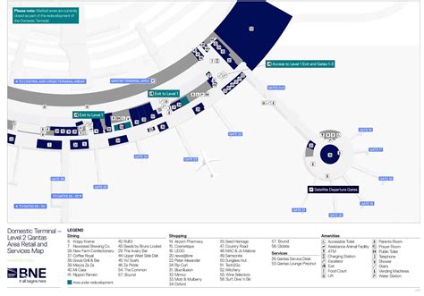 Domestic Terminal map Brisbane Airport