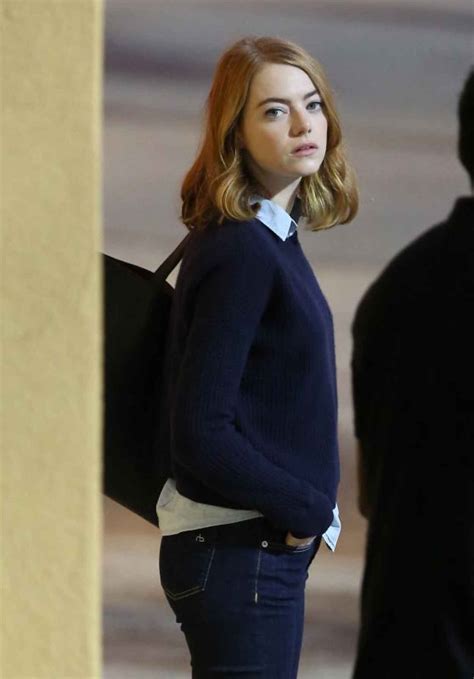 Emma Stone La La Land Set Photos in Pasadena, October 2015 – celebsla.com