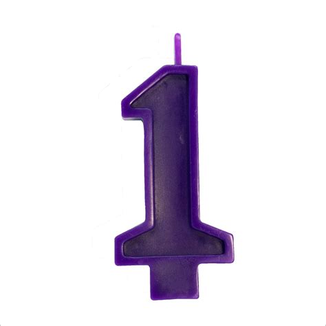 Purple Birthday Number Candle | Etsy