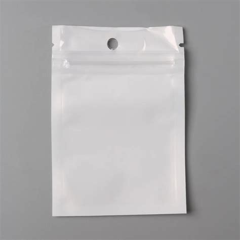 7x10cm White / Clear Self Seal Zipper Plastic Retail Packaging Packing ...